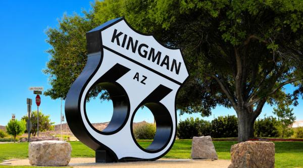 Kingman Leaning Route 66 3-D Shield Monument
