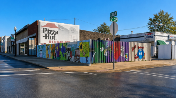 2nd & Main Route 66 Fence Mural