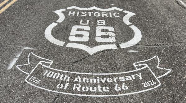 Route 66 Painted Street Shield – Needles, CA