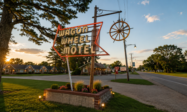 Wagon Wheel Sign