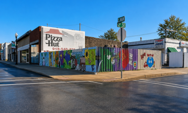 2nd & Main Route 66 Fence Mural