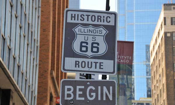 Route 66 Begin Sign