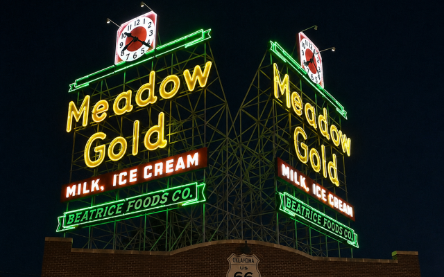 Meadow Gold Sign