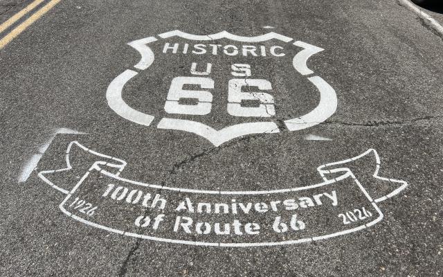 Route 66 Painted Street Shield – Needles, CA