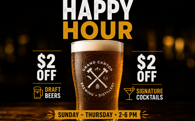
<span>$2 OFF HAPPY HOUR SPECIALS</span>
