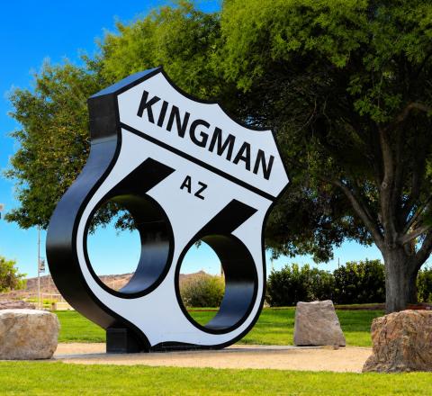 Kingman Leaning Route 66 Shield