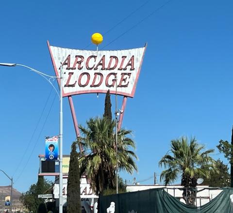 Arcadia Lodge Sign