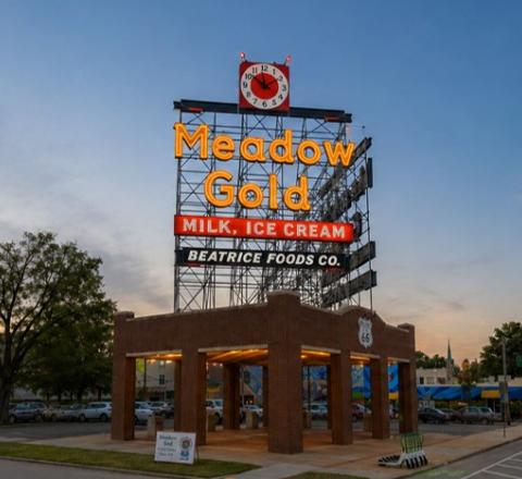 Meadow Gold Sign