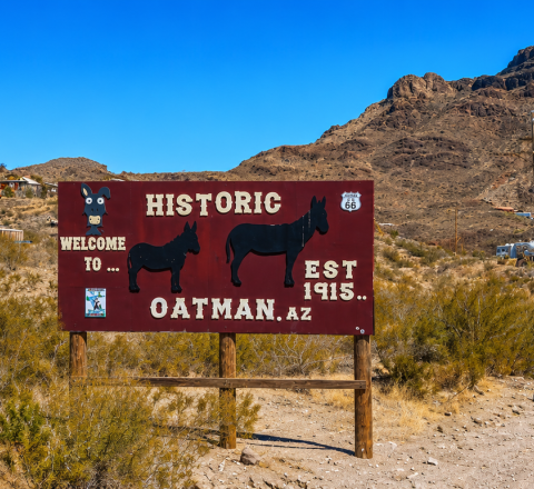 Historic Oatman Sign - AZ