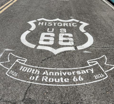Route 66 Painted Street Shield – Needles, CA