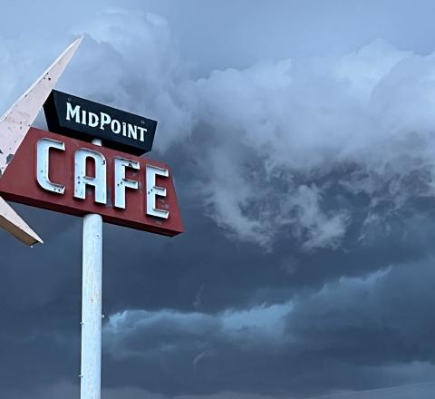 Midpoint Cafe Sign