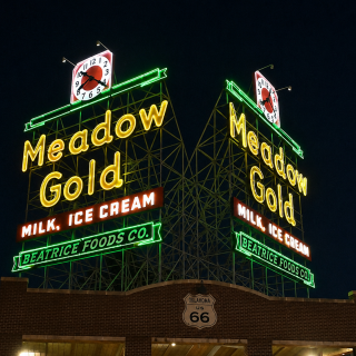 Meadow Gold Sign