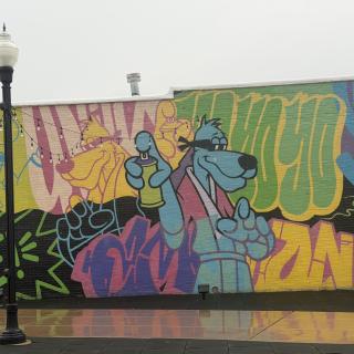 "Hong Kong Phooey" Retro Mural