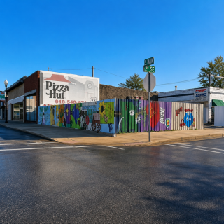 2nd & Main Route 66 Fence Mural
