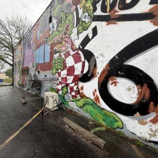 Frankenstein & Route 66 Rat Rod Mural